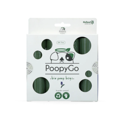 PoopyGo Eco umweltfreundlich Kotbeutel im Karton verpackt