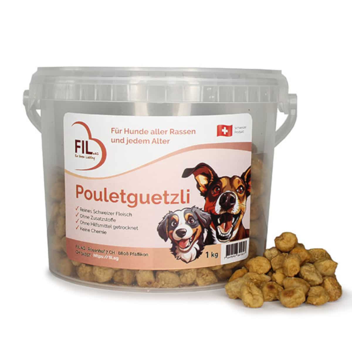 Snack FIL Pouletguetzli 1KG für Hunde